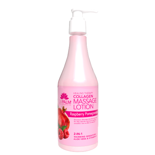 LaPalm Collagen Massage Lotion - Raspberry Pomegranate (8oz)